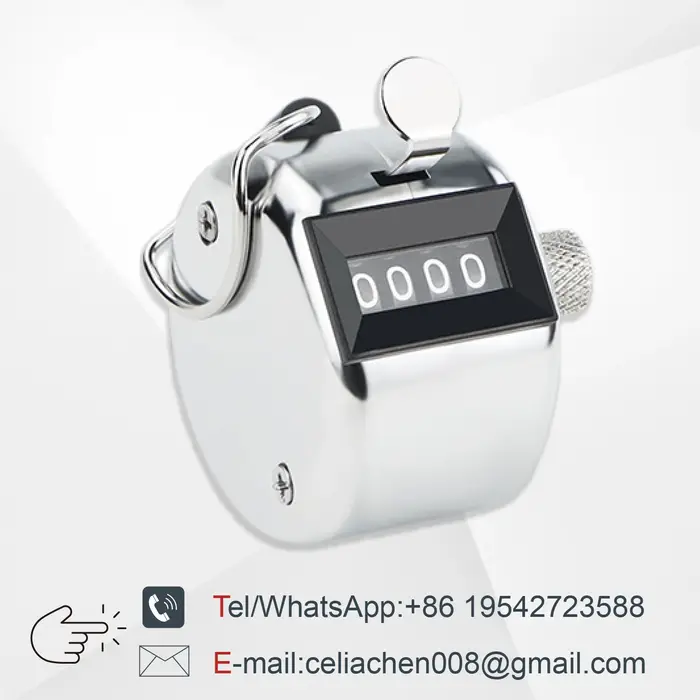 Compteur Manuel Mécanique 4 Chiffres 0-9999 en Plastique pour Comptage de Personnes Produits ou Clients Idéal pour Entrepôt et Événements