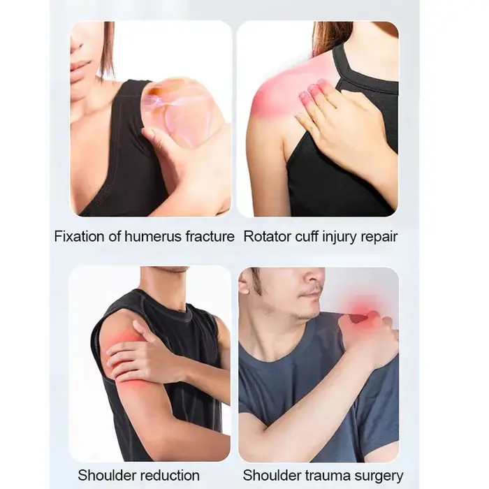 Attelle de soutien pour le haut du bras résiliente et respirante pour la rééducation des fractures de l'humérus et des blessures des épaules