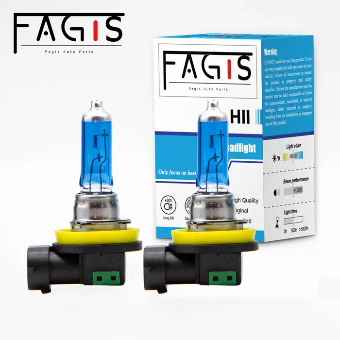 Fagis 2 pièces H11 12V 55W 4800K Super blanc Auto phare lampe frontale voiture antibrouillard ampoul