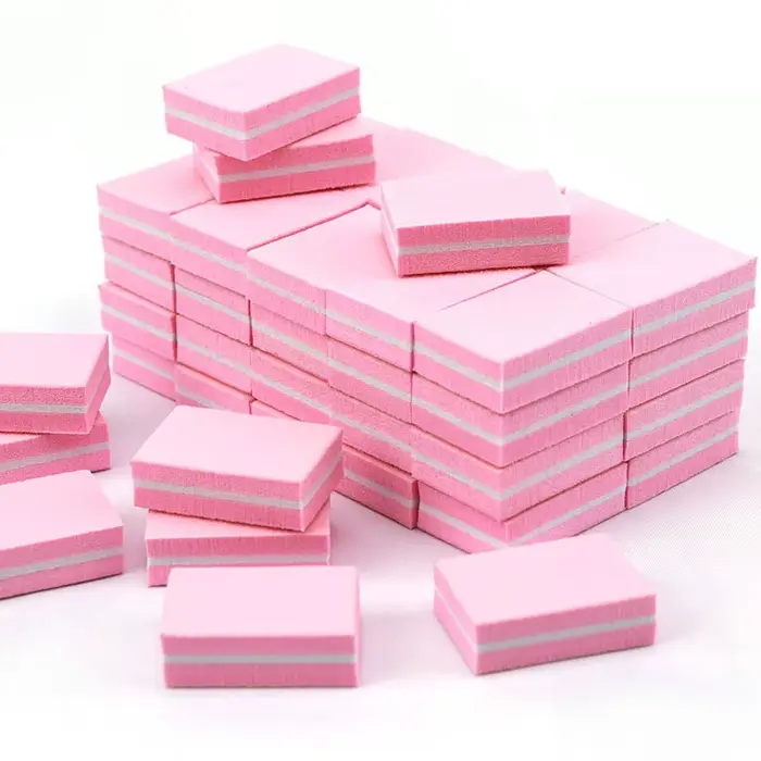 50Pc professionnel Mini ongles Art tampon fichier 100/180 papier de verre manucure conseils soin fic