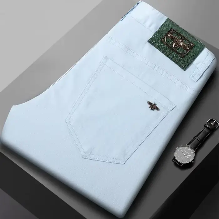 Jean à la mode pour hommes, Style printemps, Design européen, pantalon bleu haut de gamme, taille mo
