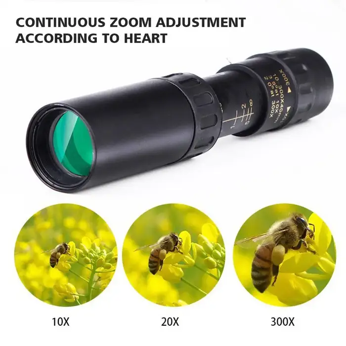 Télescope super zoom portable haute définition pour voyage et chasse - Observation longue distance compacte