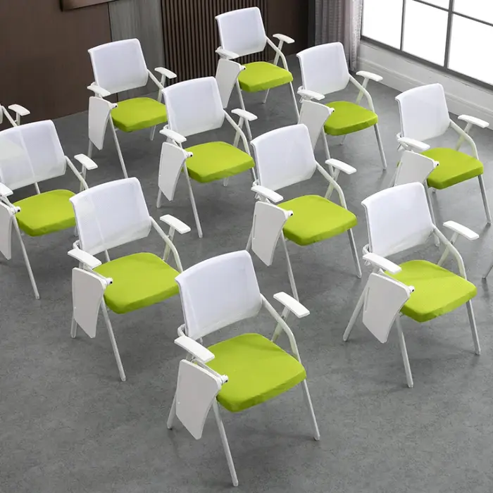 Chaise de formation pliable avec tablette d'écriture, table et chaises intégrées, pour salle de réun