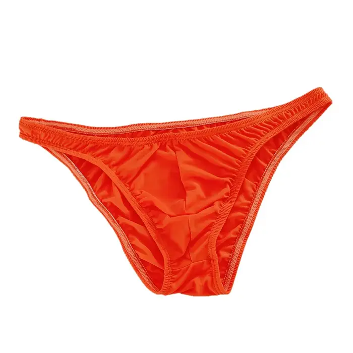 Slip rose en Nylon et Spandex pour hommes, sous-vêtement confortable et respirant, taille basse, séc