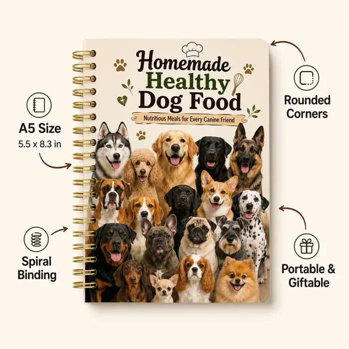 Carnet de recettes de nourriture pour chiens fait maison