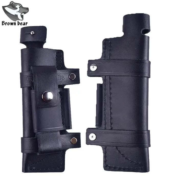 DulMan-Fourreau de ceinture droite en cuir, fourreau de couteau, support de stockage de poudres, ada