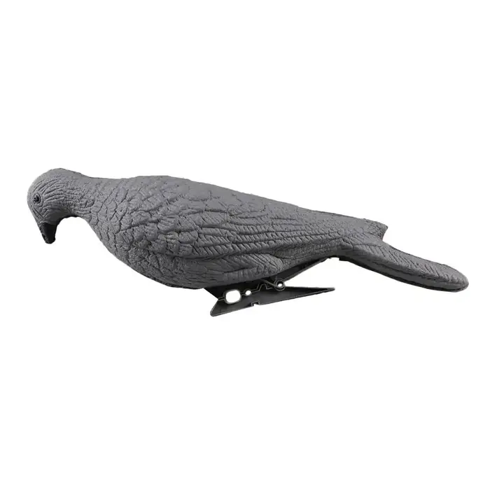 Leurre pigeon 3D complet avec clip métal - Appât de chasse réaliste pour poste fixe