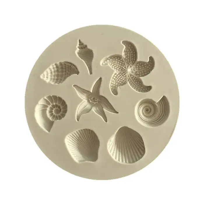 Moules de cuisson en silicone pour strass, thème marin, coquillage, conque, étoile de mer, poisson s