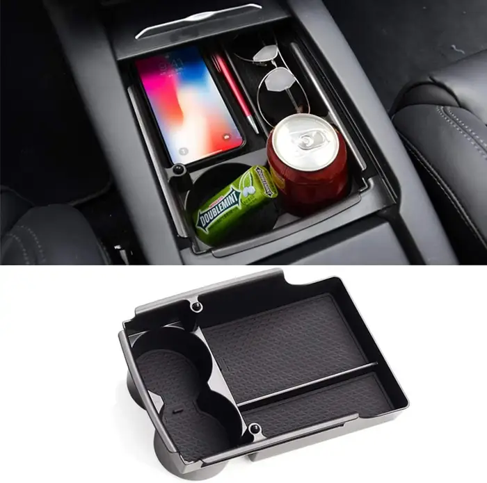 Organisateur de Console centrale pour Tesla modèle X/Model S, boîte de rangement d'accoudoir, porte-