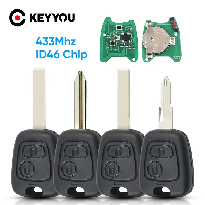 KEYYOU pour citroën C1 C2 C3 C4 Xsara Picasso Berlingo 2002 2003 2004 2005 2006 2007 2008 clé à dist