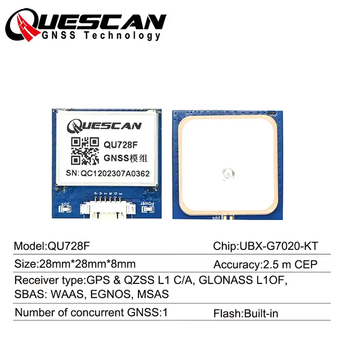Module GPS QUESCAN QU728F avec antenne capteur GPS Arduino UBX-G7020-KT récepteur d'antenne NMEA0183