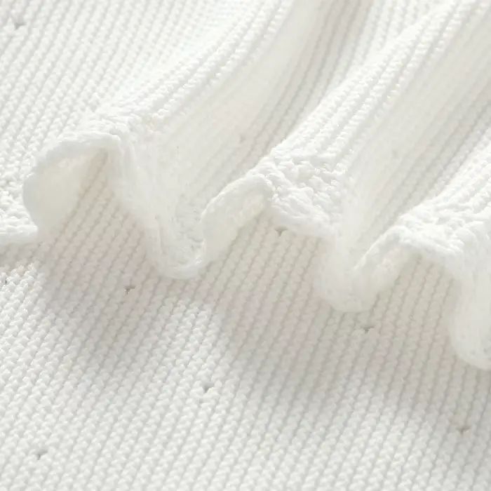 Couvertures de baptême pour bébé, 100x80cm, tricot doux en coton avec coutures croisées, pour nouvea