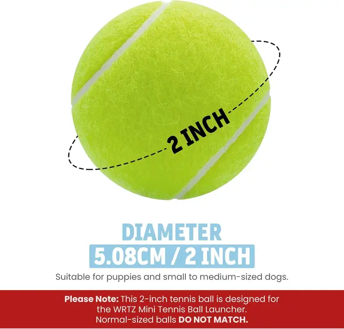Balles de tennis pour chiens, taille 2 pouces, jouets interactifs pour chiens compatibles avec la pl
