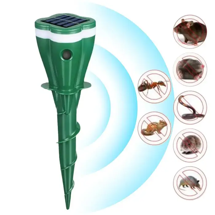 Répulsif solaire puissant et efficace contre les taupes avec vis, répulsif sonore contre les gaufres