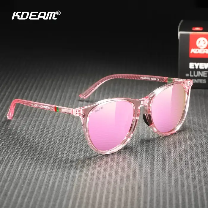 KDEAM nouvelles lunettes de soleil polarisées rondes Sports de plein air hommes lunettes de pêche fe