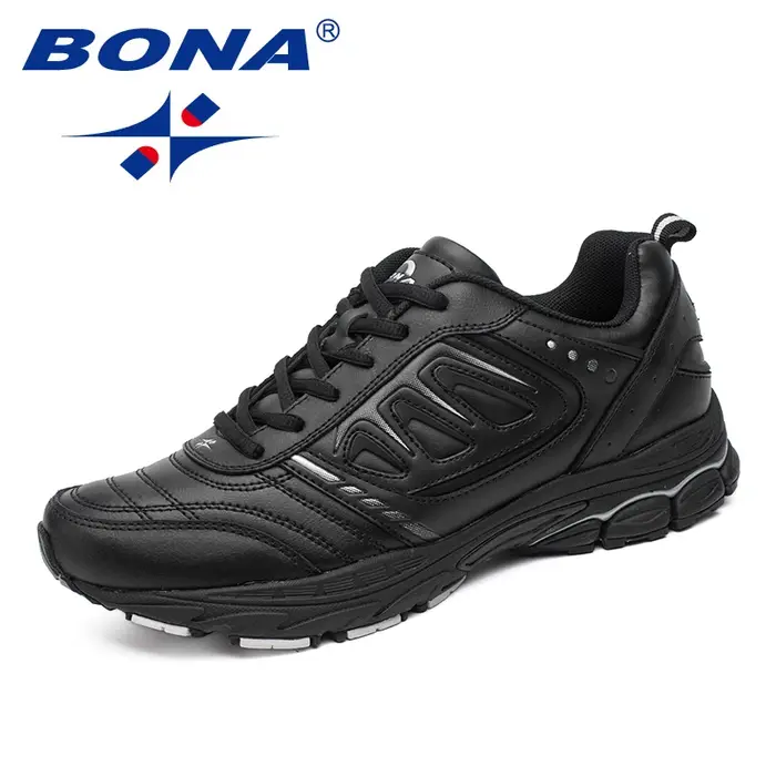 BONA-Chaussures de course légères et douces à lacets pour homme, baskets de jogging, de trekking, d'