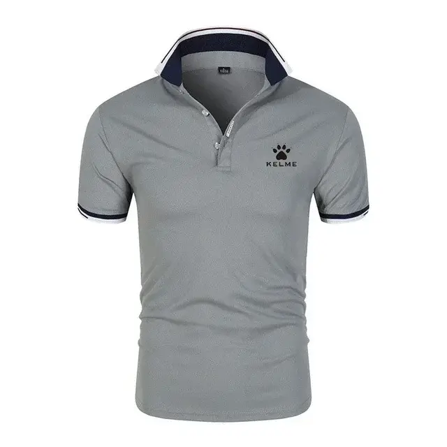 Marque KELME qualité 100% coton hommes T-shirt solide corps POLO Design de mode col en v décontracté