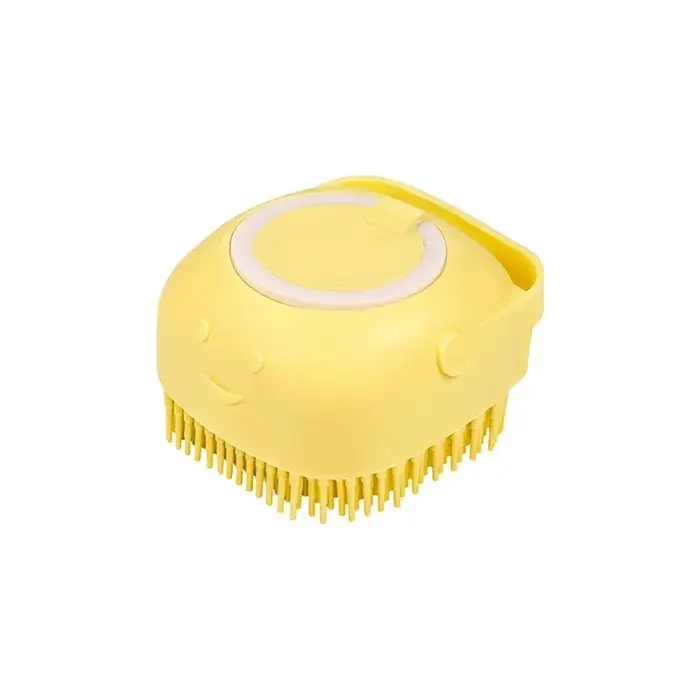 Brosse de bain pour chien, distributeur de shampoing pour massage des animaux, outil de toilettage à