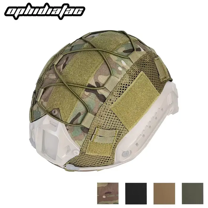 Housse OPHIDIAN pour casque Fast MH PJ BJ OPS-Core - Couverture tactique airsoft paintball avec cordon élastique