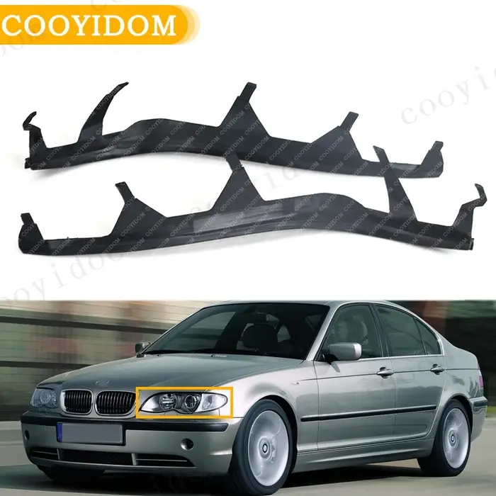 Bandes de couverture de phare supérieur avant de voiture, pour BMW E46 325i 2002 – 2005, garnitures 