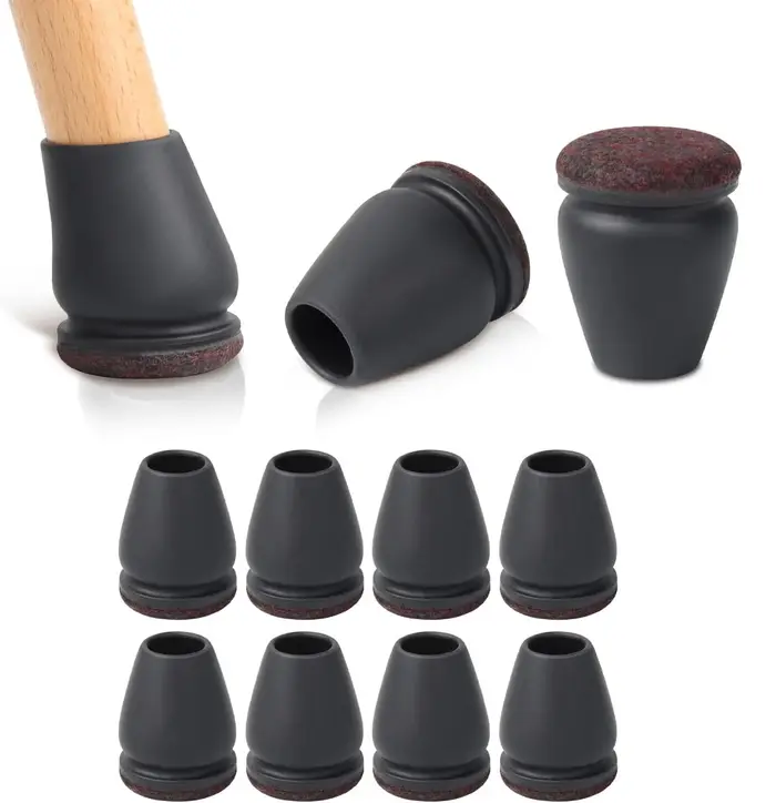 Protecteur de sol pour pieds de chaise, 8 pièces, couvre-pied diagonale avec coussinets en feutre ép