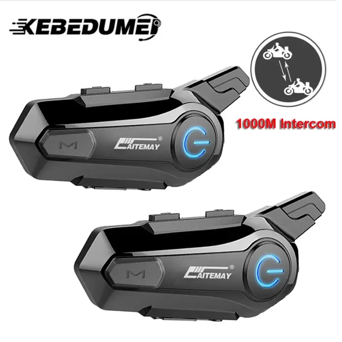 Oreillette Bluetooth sans fil pour moto, appareil de communication pour casque, intercom pour 2 moto