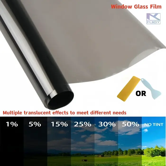 Feuilles de fenêtre de voiture noires VLT 3M x 50CM, Film teinté pour vitres de maison, Films autoco