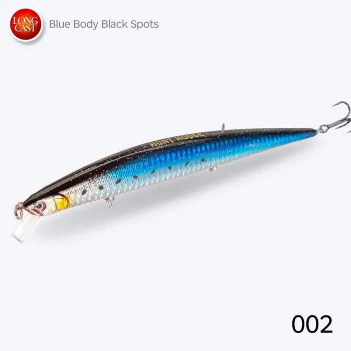 Hunthouse Tide Slim Minnow – leurre de pêche flottant, 175mm, 24.5g, appât dur artificiel, matériel 
