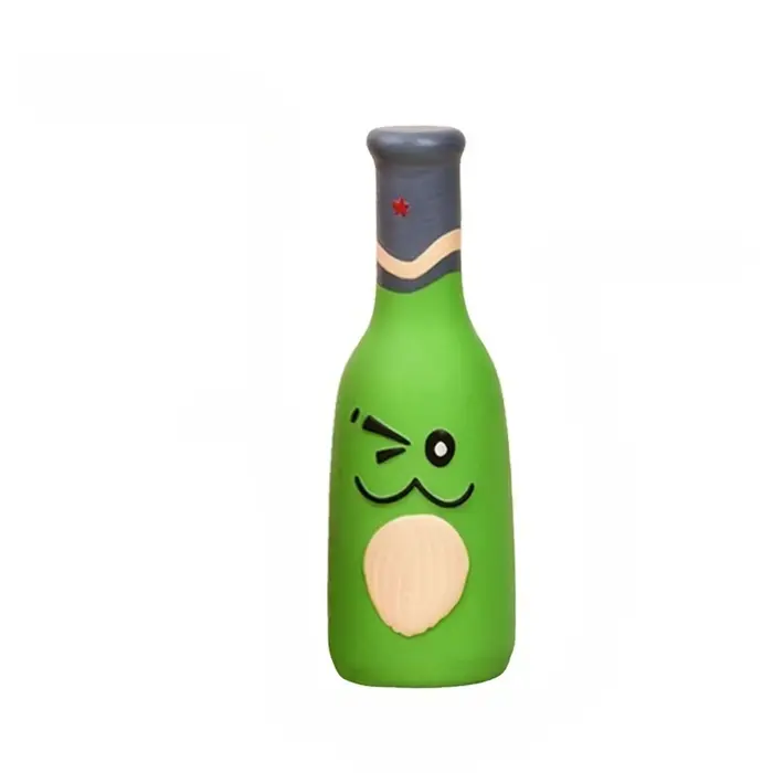 Jouet à mâcher interactif pour chien en forme de bouteille de vin simulée, résistant aux morsures, a