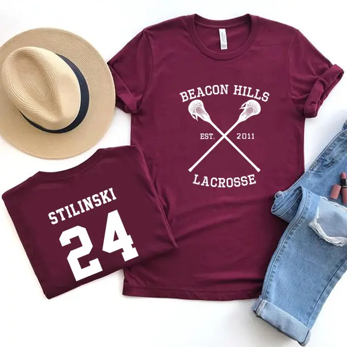Teen Wolf Stiles Stilinski 24 McCall 11 T-shirt femmes hommes balise collines crosse chemise Dylan O
