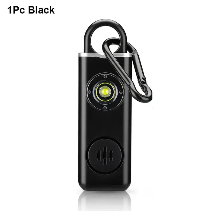 130dB alarme de défense personnelle Rechargeable auto-défense femme sécurité avec lumière LED alarme