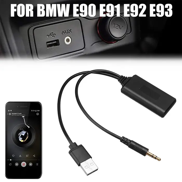 Récepteur Bluetooth pour autoradio, prise Jack 3.5mm, câble AUX-IN Aux, BT5.0, musique, adaptateur B