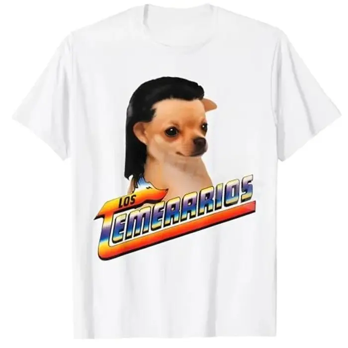 Los Temerarios chien T-Shirt drôle mignon Y2k chien Variation Brainrot tenue graphique humoristique 