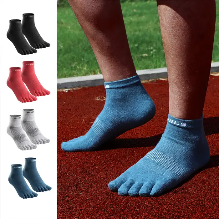 Chaussettes COOLMAX 5 doigts pour running - Respirantes, légères, évacuent l'humidité - 1/2/4 paires