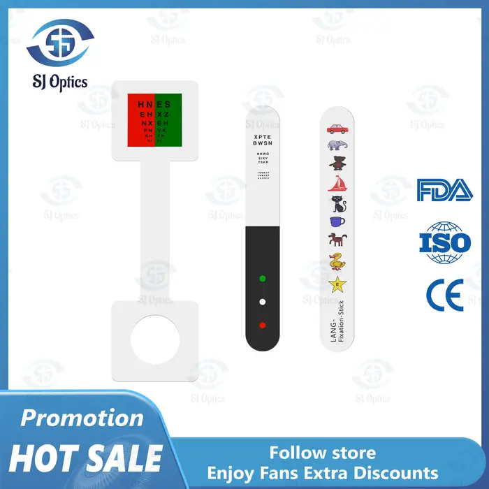 Barre de Fixation pour enfants avec testeur de Vision Anti-Suppression rouge vert, bâton de Fixation