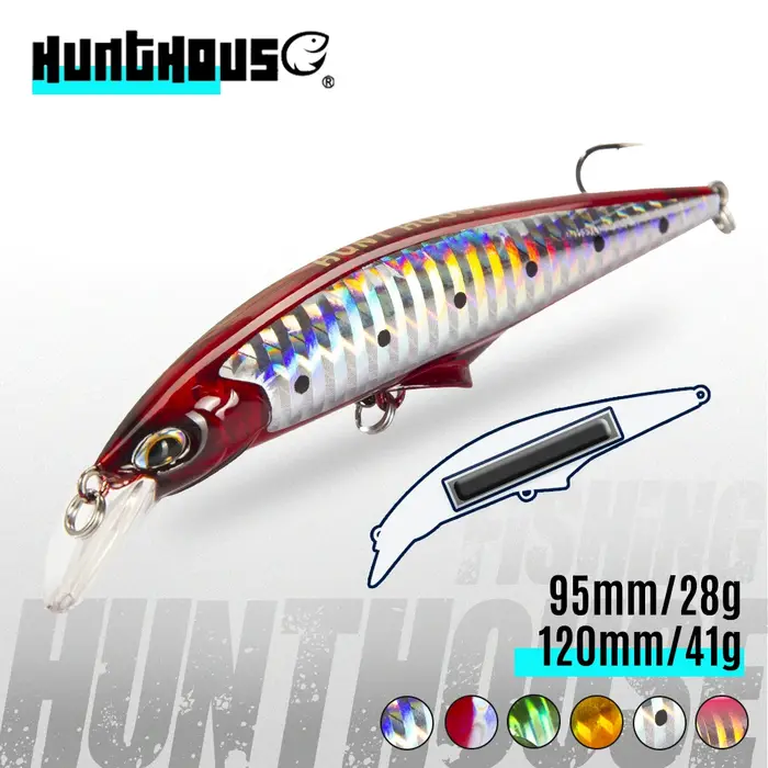 Hunthouse Original g-control vairon Wobblers leurre de pêche coulant lent appât dur 95mm 120mm eau s