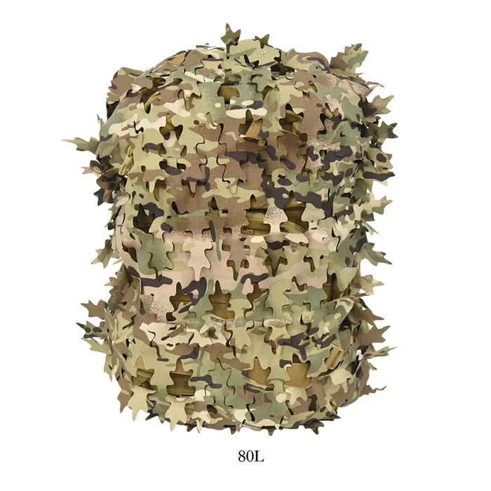 Filet camouflage 3D feuilles bionique pour sac à dos chasse 60L 80L parachutiste
