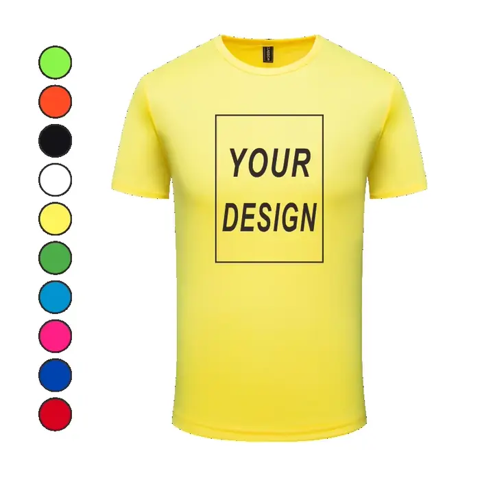 T-shirt à séchage rapide Logo personnalisé haut de sport respirant broderie