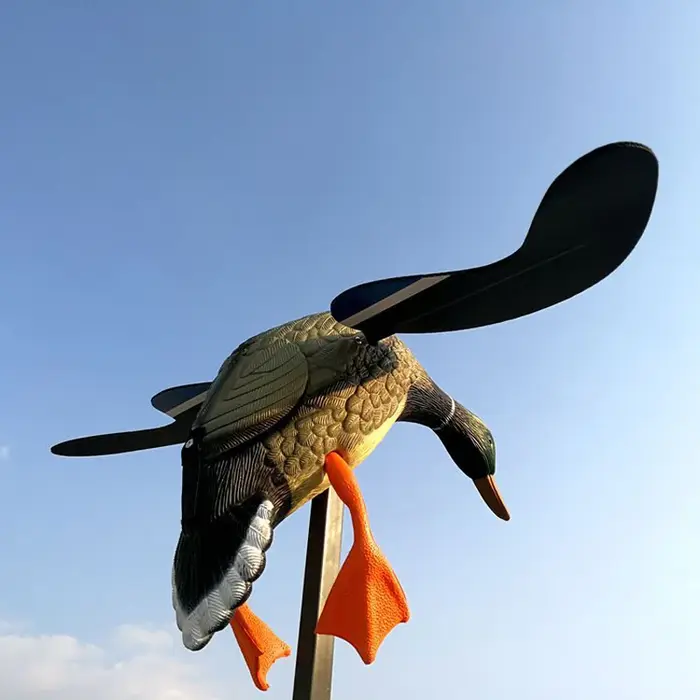 Leurre canard simulation haute volant éolien télécommande vert tête appât chasse extérieur jardin
