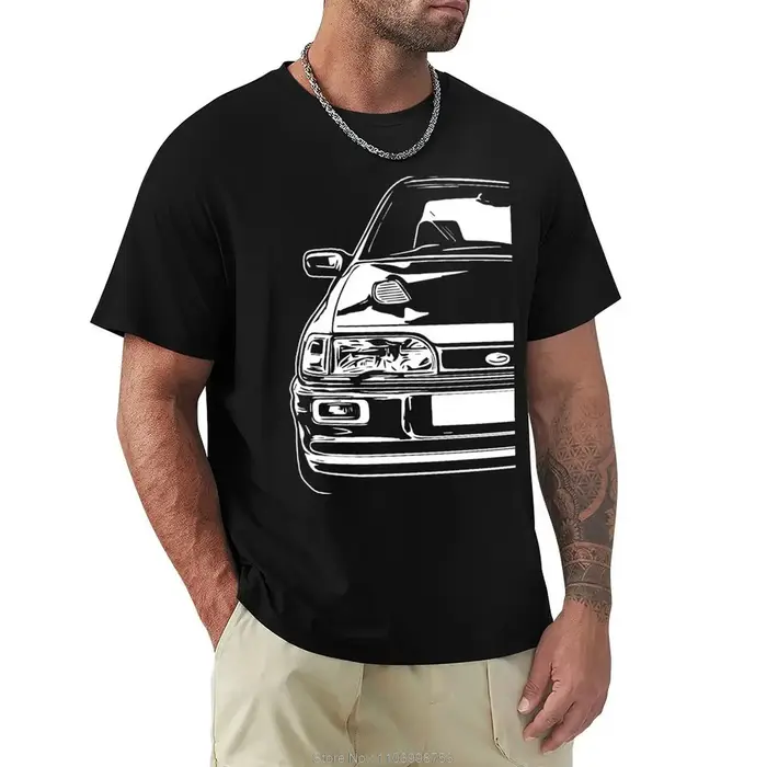 T-shirt à manches courtes en coton pour homme, vêtements de fitness, classique, voiture Sierra RS Co