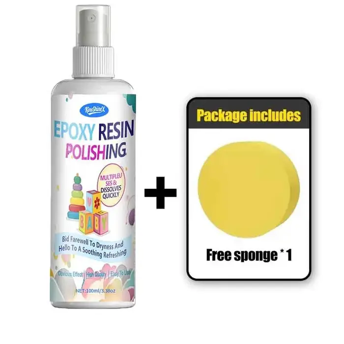 Dissolvant et polisseur de résine époxy – Dissout rapidement la résine collante sur la peau et les o