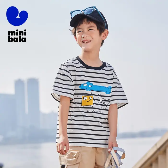 Mini Bala enfants T-Shirt rafraîchissant et antibactérien été nouveau haut évacuant l'humidité et à 