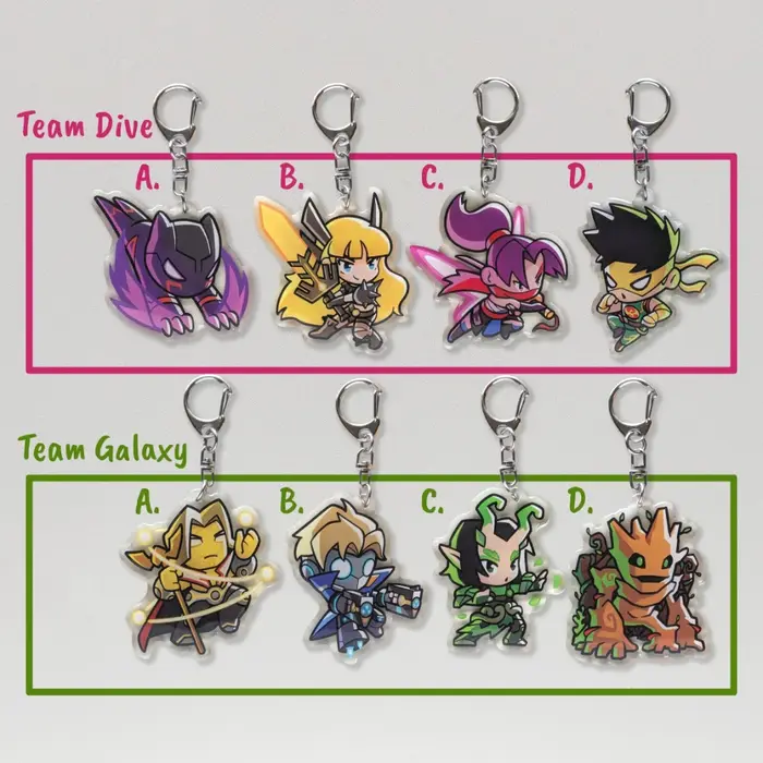 1PC Porte-clés en acrylique double face Rivals Game, pendentif mignon de dessin animé/anime, pour sa