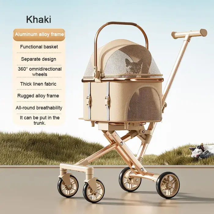 Nouvelle poussette pour animaux de compagnie séparable, poussette pour chat portable à recyclage en 