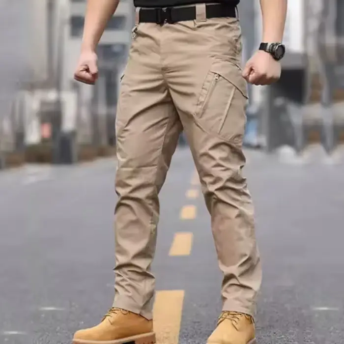 Pantalon cargo tactique homme été imperméable multi-poches randonnée travail entraînement