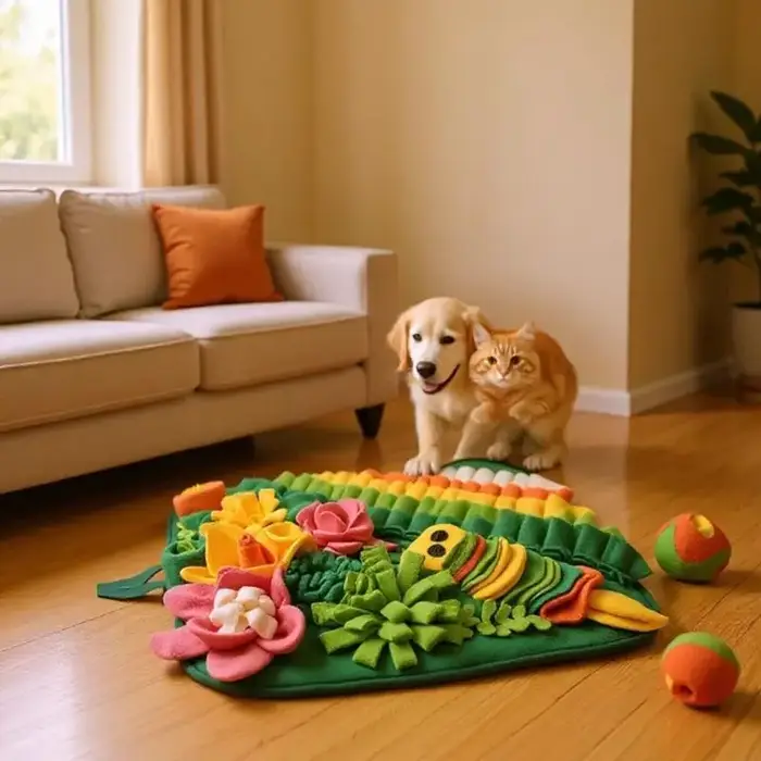 Tapis distribution friandises pour chien, Puzzle interactif, jouet à mâcher pour animaux compagnie, 