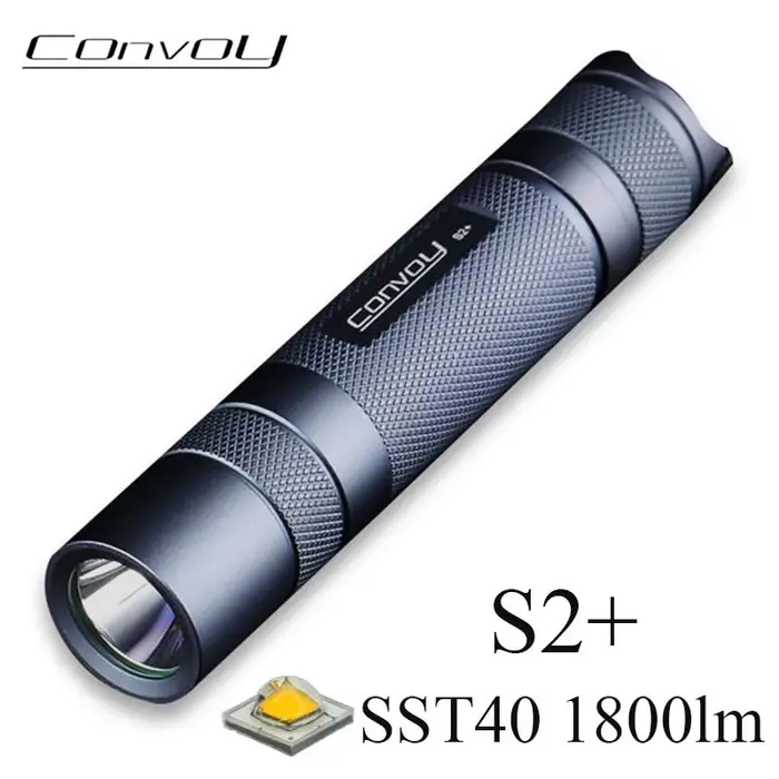 Convoi S2 Plus avec Luminus SST40 Linterna lampe de poche LED torche haute puissance 18650 multicolo