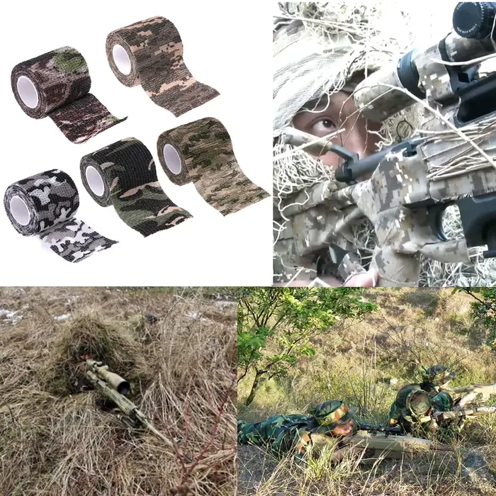 10/5/1PCS Camouflage Elastic Wrap Tape Hunt Disguise Elastoplast Sports Protecto