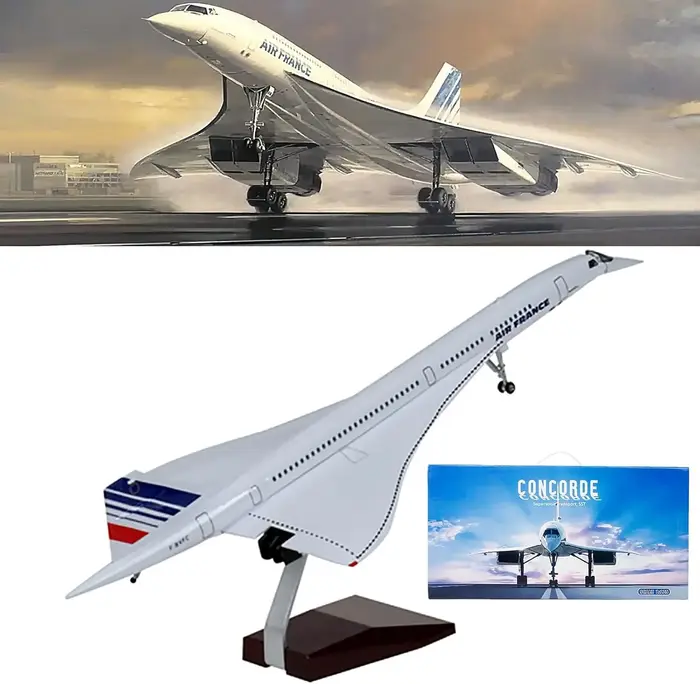 Modèle d'avion Concorde Air France en résine 1:125 pour collectionneurs et décorateurs d'intérieur occasions spéciales