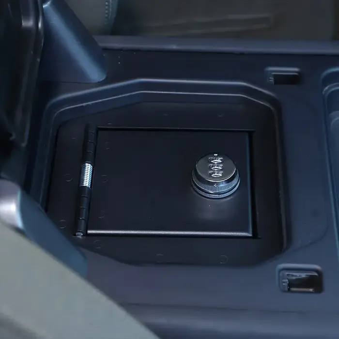 Pour Land Rover Defender 110 2020-25 Boîte de sécurité à serrure à code en aluminium, rangement accoudoir, protection de la vie privée, accessoires de voiture